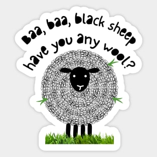 Black Sheep Baa Baa Sticker